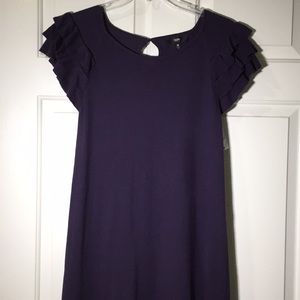 NWT Ruffle sleeve muted plum sweater dress sz Med